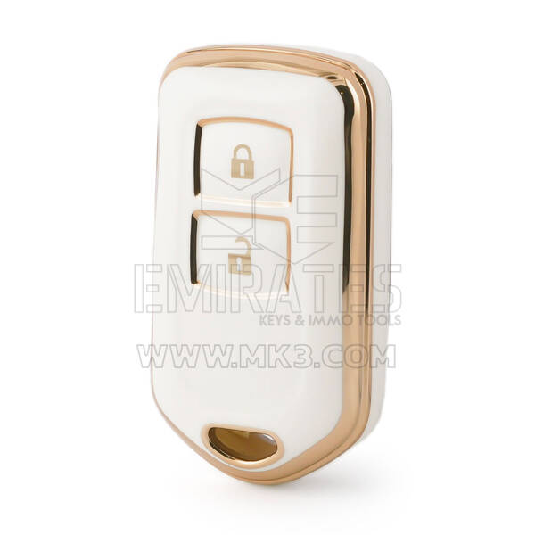 Capa nano de alta qualidade para chave remota Toyota 2 botões cor branca TYT-L11J2