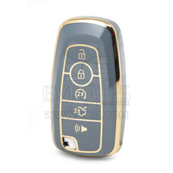 Нано-чехол высокого качества для дистанционного ключа Ford с 5 кнопками серого цвета Ford-B11J5