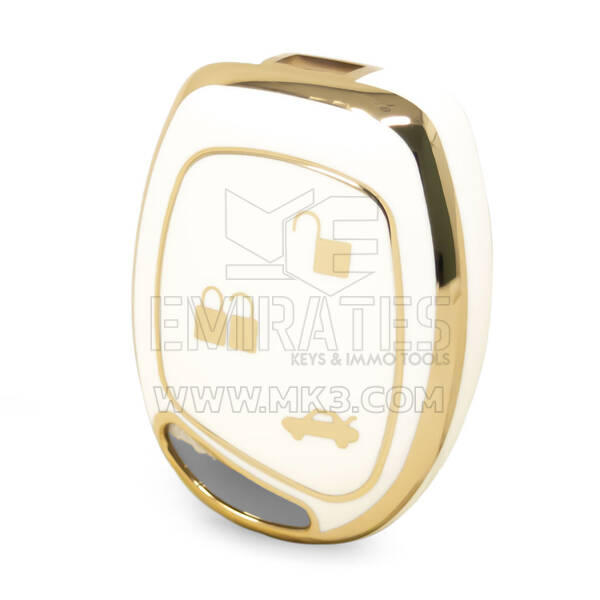 Нано-высококачественный чехол для дистанционного ключа Ford с 3 кнопками белого цвета Ford-L11J