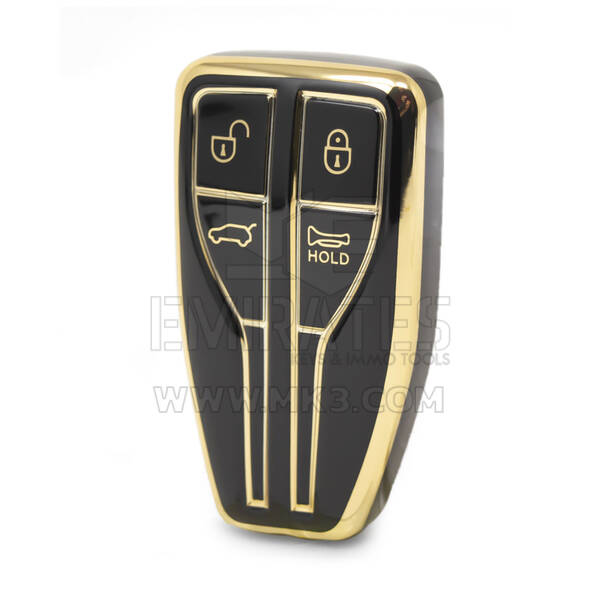 Nano – couvercle de haute qualité pour clé télécommande Hongqi, 4 boutons, couleur noire, HQ-A11J