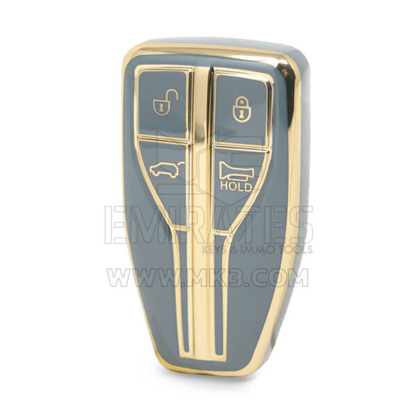 Nano – couvercle de haute qualité pour clé télécommande Hongqi, 4 boutons, couleur grise, HQ-A11J