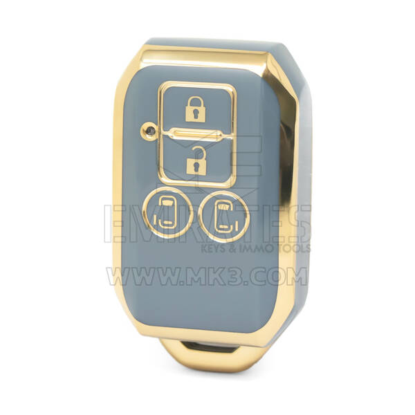 Funda Nano de alta calidad para llave remota Suzuki, 4 botones, Color gris, SZK-B11J