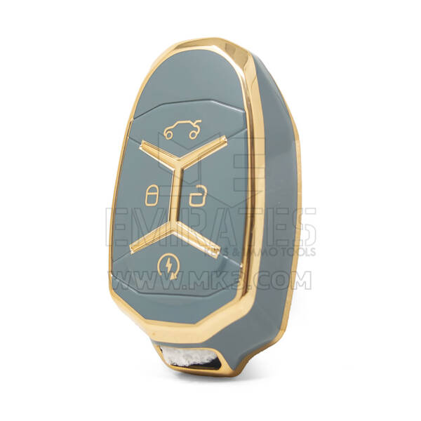 Nano couvercle de haute qualité pour clé télécommande LYNK & CO, 3 + 1 boutons, couleur grise LC-A11J