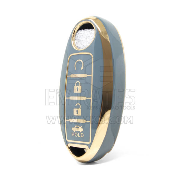 Cover Nano di alta qualità per chiave remota Nissan 4 pulsanti colore grigio NS-A11J4B