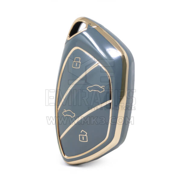 Nano – couvercle de haute qualité pour clé télécommande Roewe, 4 boutons, couleur grise, RW-D11J