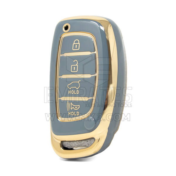 Cover Nano di alta qualità per chiave remota Hyundai Tucson Smart 4 pulsanti colore grigio HY-A11J4A