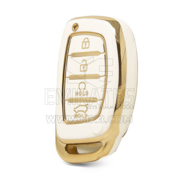 Cover Nano di alta qualità per chiave remota Hyundai Smart 4 pulsanti colore bianco HY-A11J4B