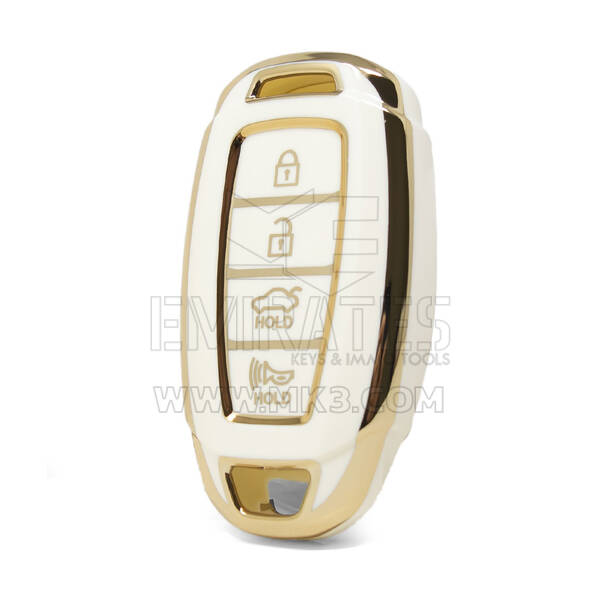 Cover Nano di alta qualità per chiave remota Hyundai 4 pulsanti colore bianco HY-D11J4A