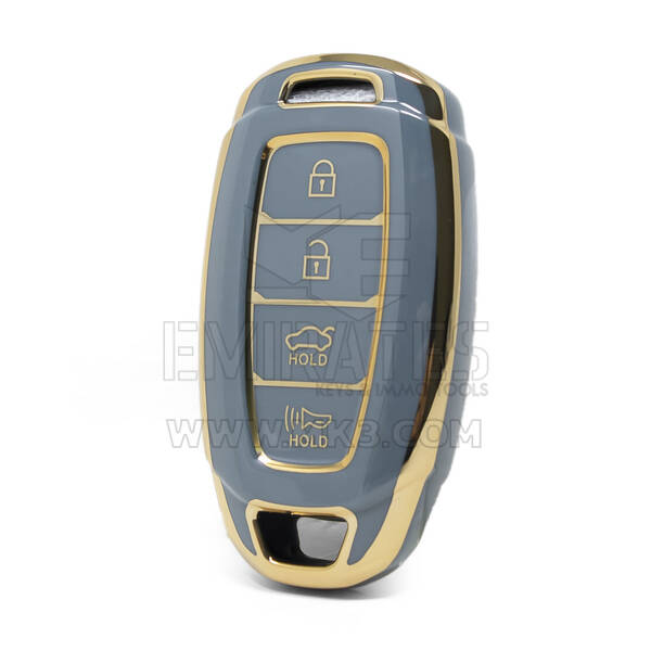 Cover Nano di alta qualità per chiave telecomando Hyundai 4 pulsanti colore grigio HY-D11J4A