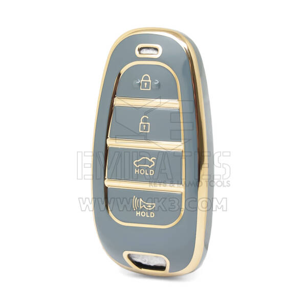 Cover Nano di alta qualità per chiave remota Hyundai Sonata 3+1 pulsanti colore grigio HY-H11J4A