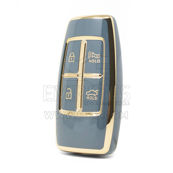 Cover Nano di alta qualità per chiave remota Hyundai Genesis 4 pulsanti colore grigio HY-I11J4B