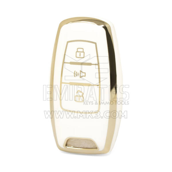 غطاء نانو عالي الجودة لمفتاح ريموت الحائط العظيم 3 ازرار لون ابيض GW-B11J3