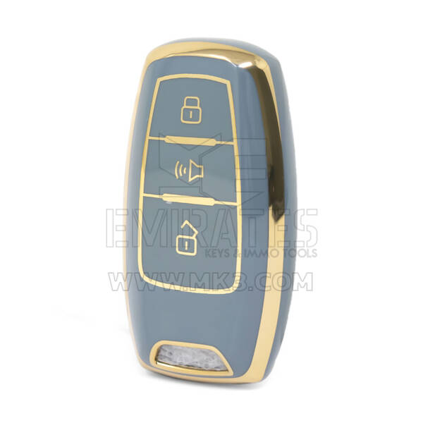 غطاء نانو عالي الجودة لمفتاح ريموت الحائط العظيم 3 ازرار لون رمادي GW-B11J3