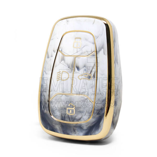 غطاء نانو رخام عالي الجودة لمفتاح ريموت تاتا 4 ازرار لون ابيض TATA-A12J