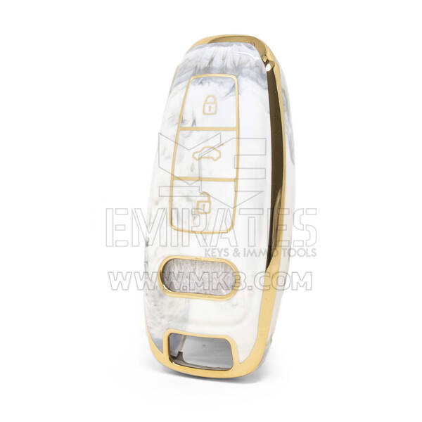 Cover in marmo Nano di alta qualità per chiave telecomando Audi 3 pulsanti colore bianco Audi-D12J