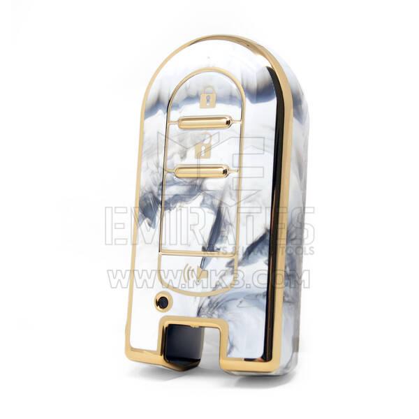 غطاء نانو رخام عالي الجودة لمفتاح بيرودوا 3 ازرار لون ابيض PRD-C12J3