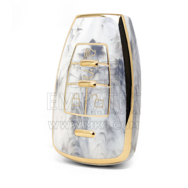 غطاء نانو رخام عالي الجودة لمفتاح ريموت بايك 4 ازرار لون ابيض BQ-A12J