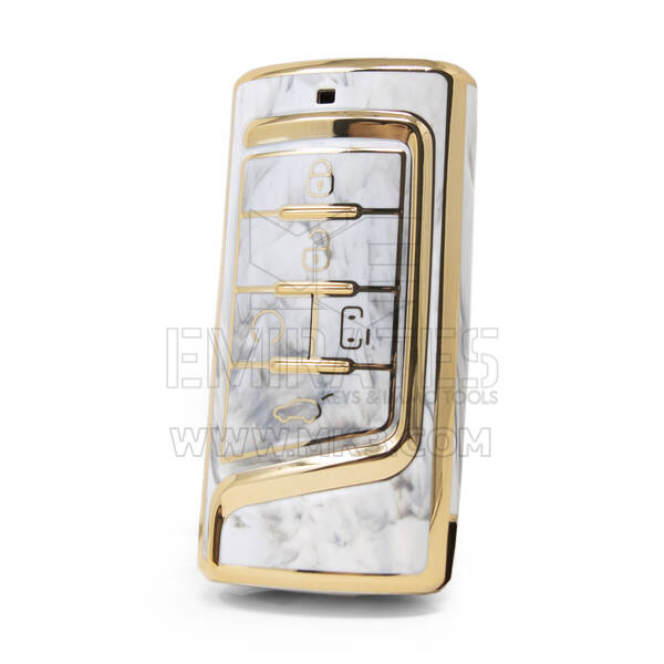 غطاء نانو رخام عالي الجودة لمفتاح ريموت ترومتشي 5 ازرار لون ابيض CQ-A12J