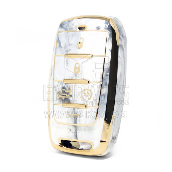 Nano High Quality Marble Cover For Jeep Remote Key 5 Buttons White Color Jeep-D12J5
