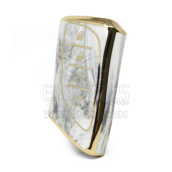 Nano High Quality Marble Cover For Lexus Remote Key 4 Buttons White Color LXS-B12J4