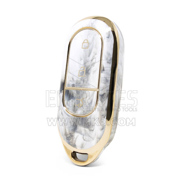 غطاء نانو رخام عالي الجودة لمفتاح ليب موتور 3 ازرار لون ابيض LP-A12J