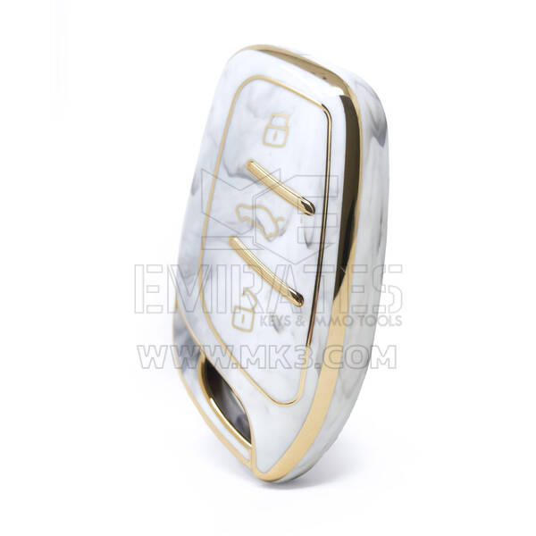 غطاء نانو رخام عالي الجودة لمفتاح ريموت روي 3 ازرار لون ابيض RW-B12J