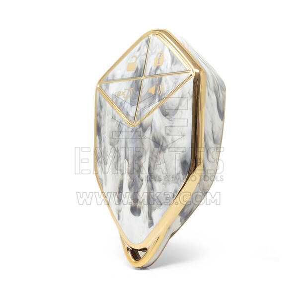 غطاء نانو رخام عالي الجودة لمفتاح ريموت شينلان 4 ازرار لون ابيض SL-A12J