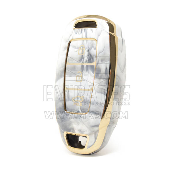 Cover in marmo Nano di alta qualità per chiave remota Hyundai 3 pulsanti colore bianco HY-D12J3