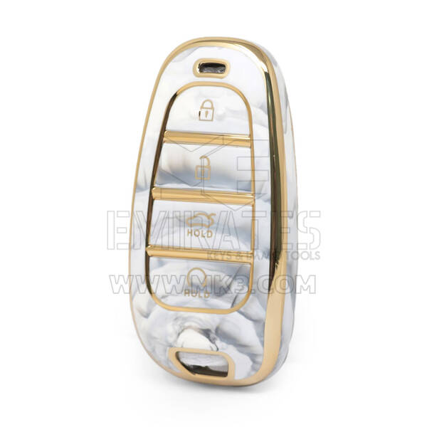 Cover in marmo Nano di alta qualità per chiave remota Hyundai 4 pulsanti colore bianco HY-H12J4B