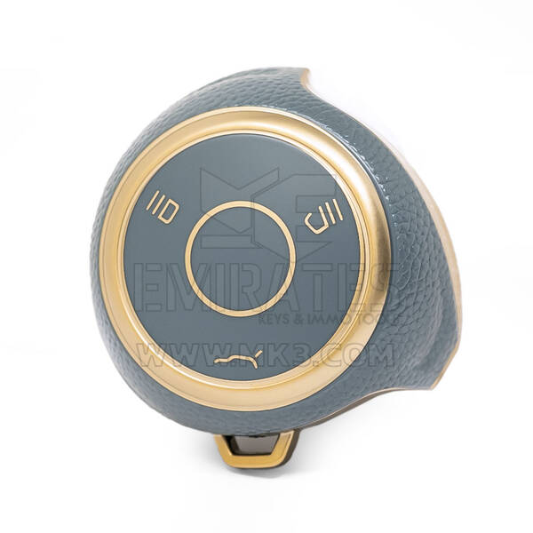 غطاء نانو جلد ذهبي عالي الجودة لمفتاح ريموت نيتا 3 ازرار لون رمادي NT-A13J