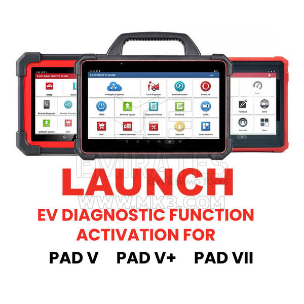 Launch EV Diagnostic Function Activation for PAD V / PAD 5 , PAD V+ / PAD 5+, PAD VII / PAD 7