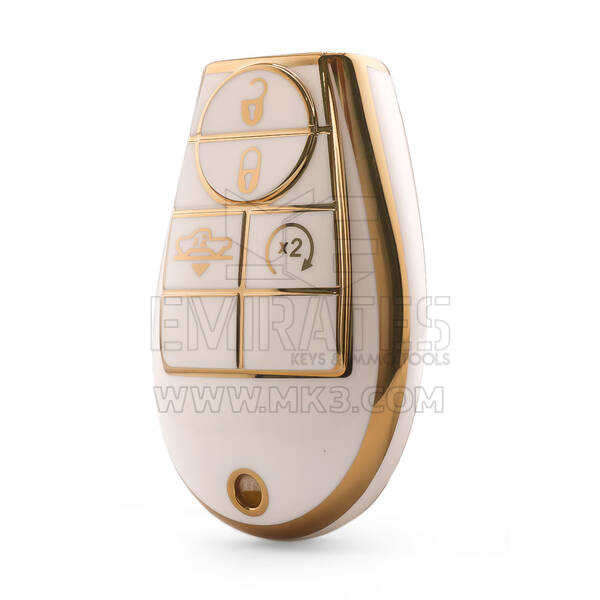 Нано Высококачественный Чехол Для Дистанционного Ключа Dodge 4 Кнопки Белого Цвета Dodge-A11J4A