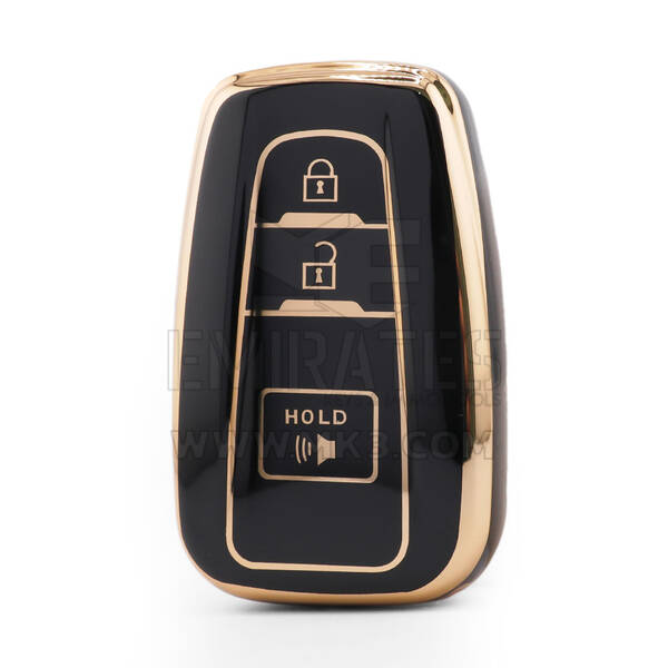 Capa Nano de alta qualidade para chave remota Toyota 3 botões cor preta TYT-B11J3B