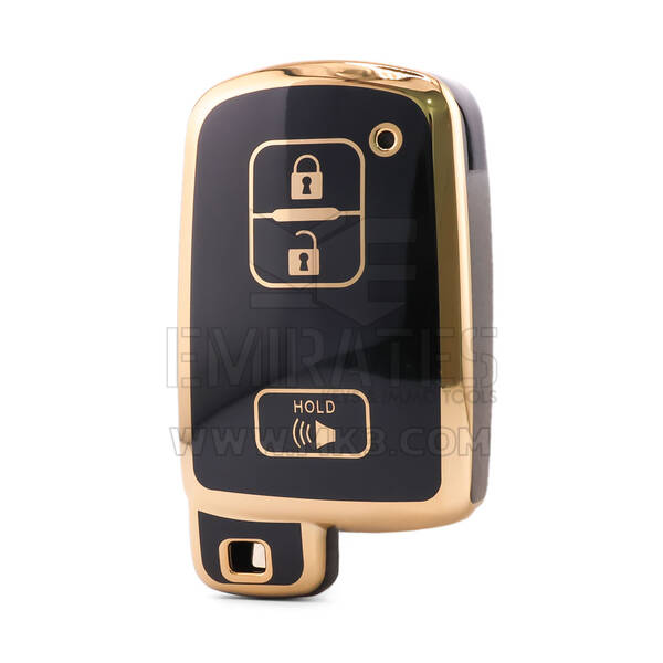 Capa Nano de alta qualidade para chave remota Toyota 3 botões cor preta TYT-D11J3B