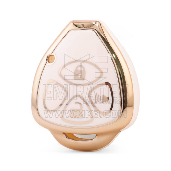 Nano High Quality Cover For Toyota Remote Key 3 Button White Color TYT-K11J3A