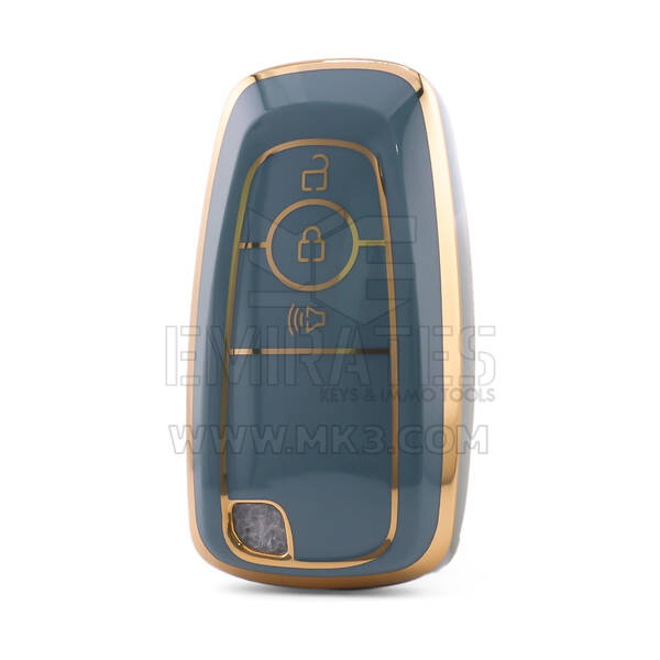 Funda nano de alta calidad para llave remota Ford de 3 botones, color gris Ford-B11J3B