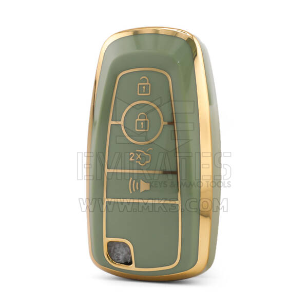 Funda nano de alta calidad para llave remota Ford de 4 botones, color verde Ford-B11J4B