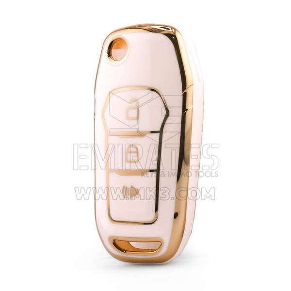 Nano Yüksek Kaliteli Kapak Ford Uzaktan Anahtar 3 Düğme Beyaz Renk Ford-F11J3B