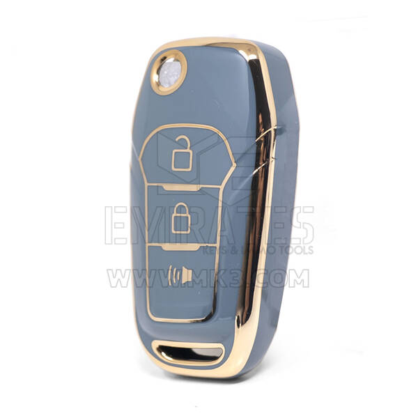 Nano Yüksek Kaliteli Kapak Ford Uzaktan Anahtar 3 Düğme Gri Renk Ford-F11J3B