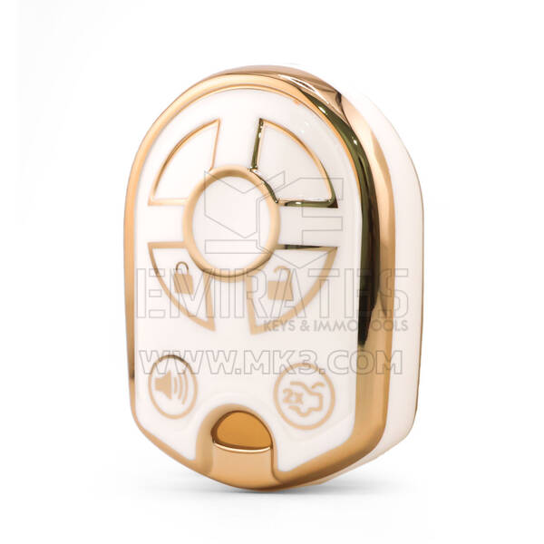 Funda nano de alta calidad para llave remota Ford de 4 botones, color blanco Ford-K11J4