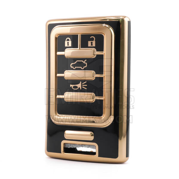 غطاء نانو عالي الجودة لمفتاح ريموت كاديلاك 4 أزرار باللون الأسود CDLC-C11J4