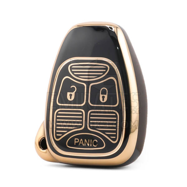 Capa Nano de Alta Qualidade para Chave Remota Chrysler 3 Botões Cor Preta CRSL-A11J3A