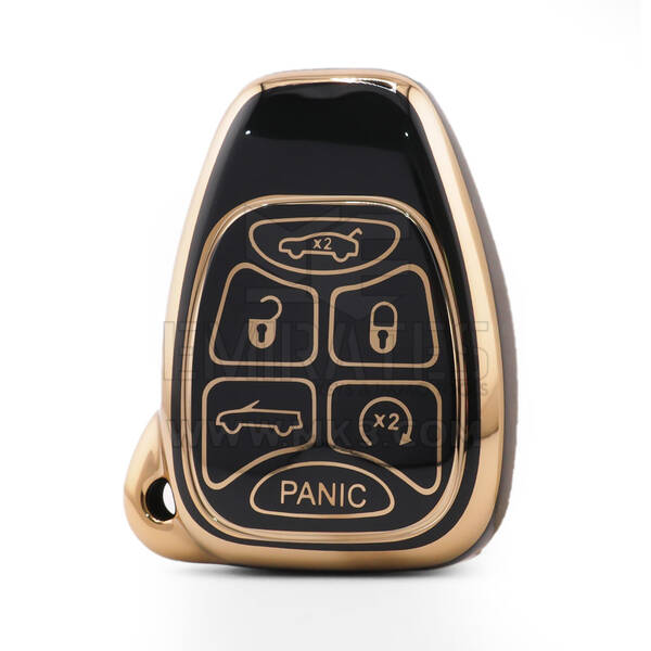 Capa Nano de Alta Qualidade para Chave Remota Chrysler 6 Botões Cor Preta CRSL-A11J6