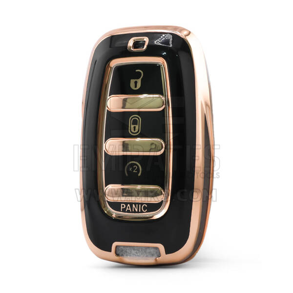 Capa Nano de Alta Qualidade para Chave Remota Chrysler 4 Botões Cor Preta CRSL-B11J4