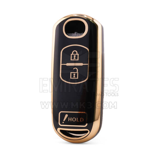 Funda nano de alta calidad para llave remota Mazda de 3 botones, color negro MZD-A11J3B