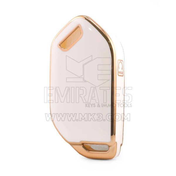 Housse Nano de haute qualité pour clé télécommande Kia 4 boutons couleur blanche KIA-S11J4