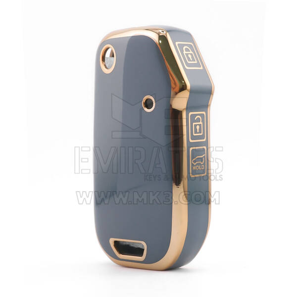 Housse Nano de haute qualité pour clé télécommande Kia 3 boutons couleur grise KIA-T11J3