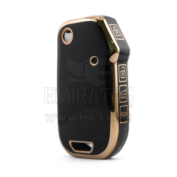 Housse Nano de haute qualité pour clé télécommande Kia 4 boutons couleur noire KIA-T11J4
