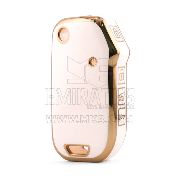 Housse Nano de haute qualité pour clé télécommande Kia 4 boutons couleur blanche KIA-T11J4