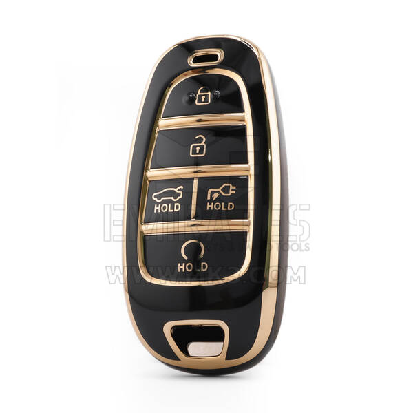 Cover di alta qualità nano per chiave telecomando Hyundai 5 pulsanti colore nero HY-H11J5B